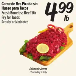 El Super Fresh Boneless Beef Stir Fry for Tacos offer