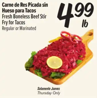 El Super Fresh Boneless Beef Stir Fry for Tacos offer