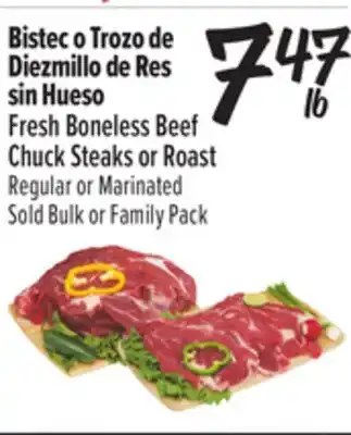 El Super Fresh Boneless Beef Chuck Steaks or Roast offer