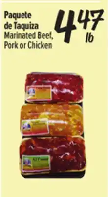 El Super Marinated Beef, Pork or Chicken offer