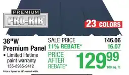 Menards 36W Premium Panel offer