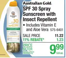 Menards SPF 30 Spray Sunscreen with Insect Repellent offer