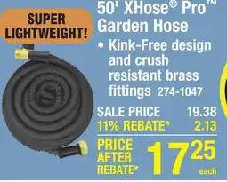 Menards 50' XHose Pro Garden Hose offer
