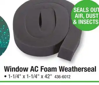 Menards Window AC FOam Weatherseal offer