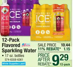 Menards 12-Pack Flavored Sparkling Water offer