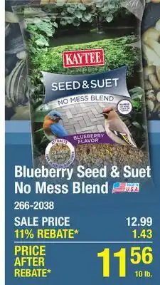 Menards Bluberry Seed & Suet No Mess Blend offer