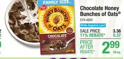 Menards Post Chocolate Honey Bunches of Oats offer