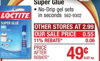 Menards Super Glue offer