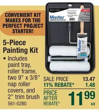 Menards 5-Piece Painting Kit offer