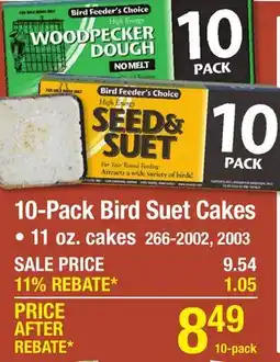 Menards 10-Pack Bird Suet Cakes offer