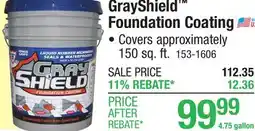 Menards GrayShield Foundation Coating offer