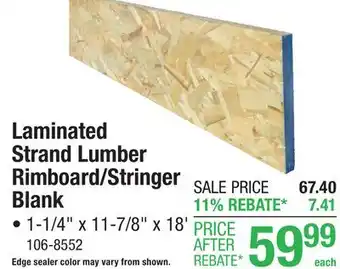 Menards Laminated Strand Lumber Rimboard/Stringer Blank offer