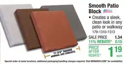 Menards Smooth Patio Block offer