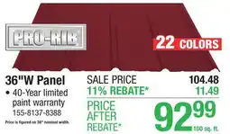 Menards 36W Panel offer
