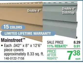 Menards Mainstreet offer