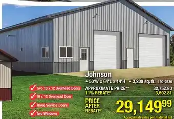 Menards Johnson offer