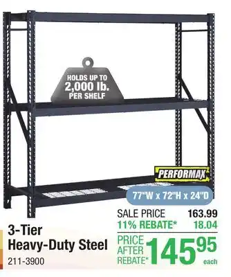 Menards 3-Tier Heavy-Duty Steel offer