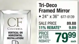 Menards Tri-Deco Framed Mirror offer