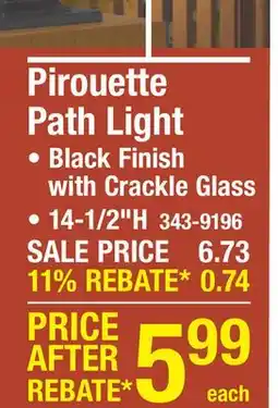 Menards Pirouette Path Light offer
