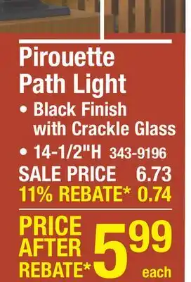 Menards Pirouette Path Light offer