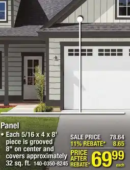 Menards Panel offer