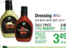 Menards Dressing offer