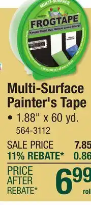 Menards Multi-Surface Painter's Tape offer