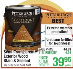 Menards Semi-Transparent Exterior Wood Stain & Sealant offer