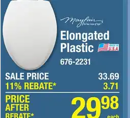 Menards Elongated Plastic offer