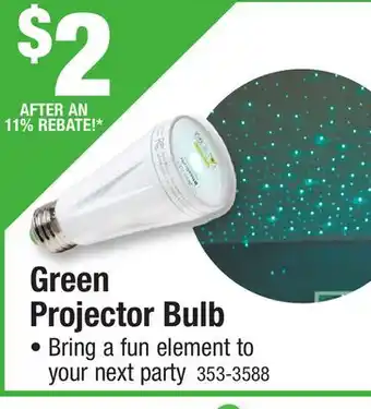 Menards Green Projector Bulb offer