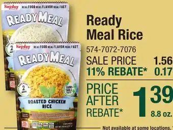 Menards Ready Meal Rice offer