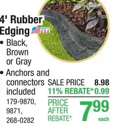 Menards 4' Rubber Edging offer