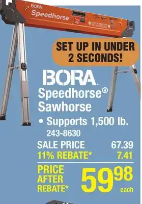 Menards Speedhorse Sawhorse offer