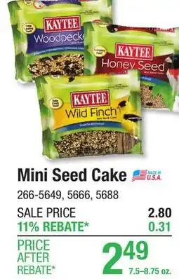 Menards Kaytee Mini Seed Cake Bird Seed offer