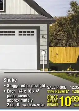 Menards Shake offer
