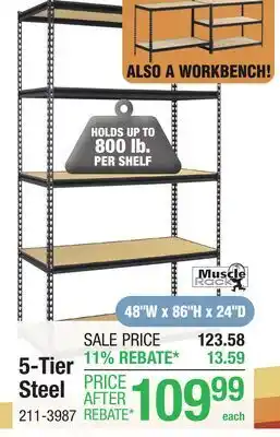 Menards 5-Tier Steel offer