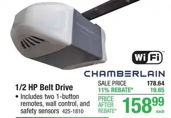 Menards 1/2 HP Belt Drive offer