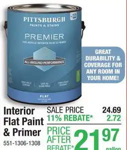 Menards Interior Flat Paint & Primer offer