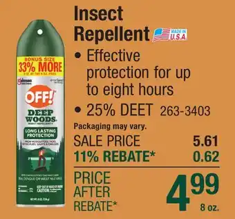 Menards Insect Repellent offer