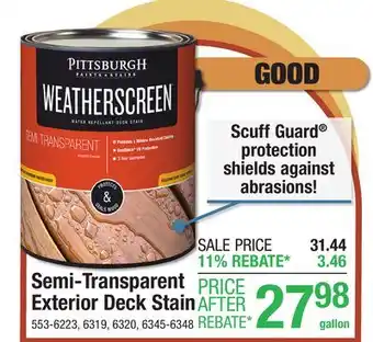 Menards Semi-Transparent Exterior Deck Stain offer