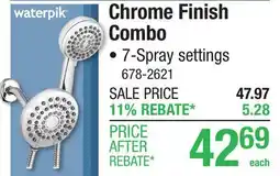Menards SHOWERHEADS Chrome Finish Combo offer