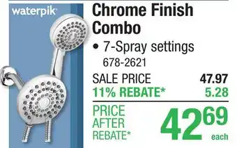 Menards SHOWERHEADS Chrome Finish Combo offer