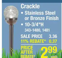 Menards Crackle offer