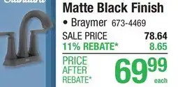 Menards Matte Black Finish offer