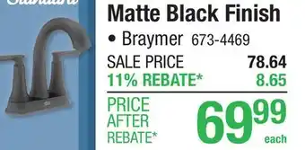 Menards Matte Black Finish offer