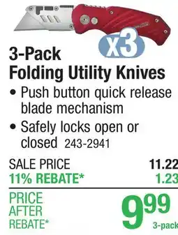 Menards 3-Pack Folding Utility Knives offer