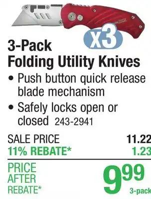 Menards 3-Pack Folding Utility Knives offer