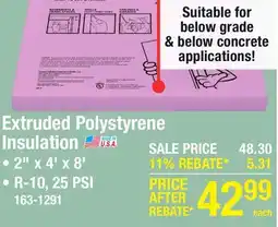 Menards Extruded Polystyrene Insulation offer