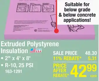 Menards Extruded Polystyrene Insulation offer