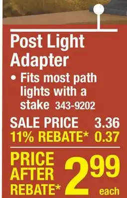 Menards Post Light Adapter offer